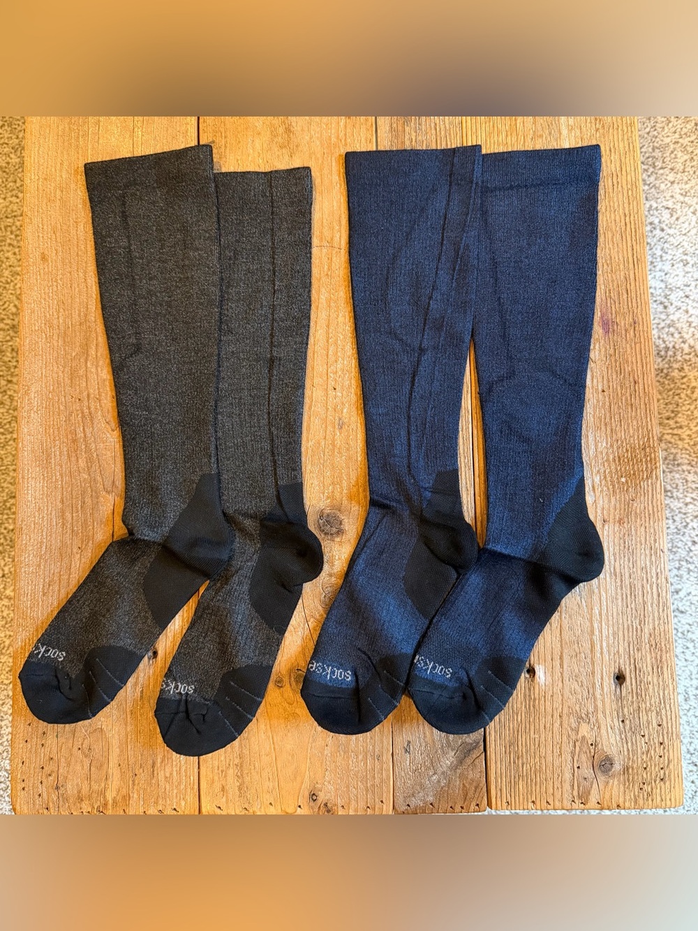 Men's Compression Socks - Black & Navy